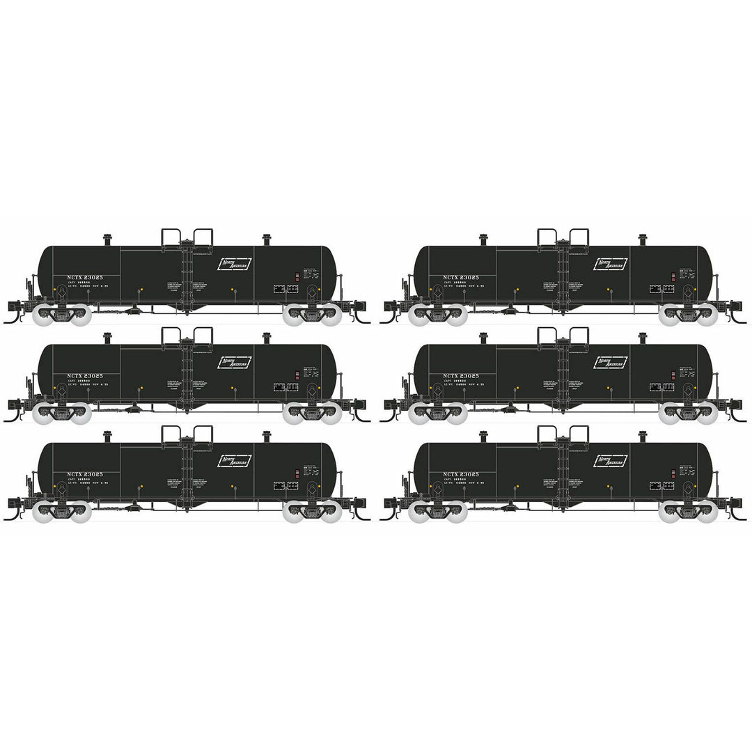 Rapido, 535007, N Scale, Procor 20K gal Tank Car, NCTX North American, - 6-Pack #1