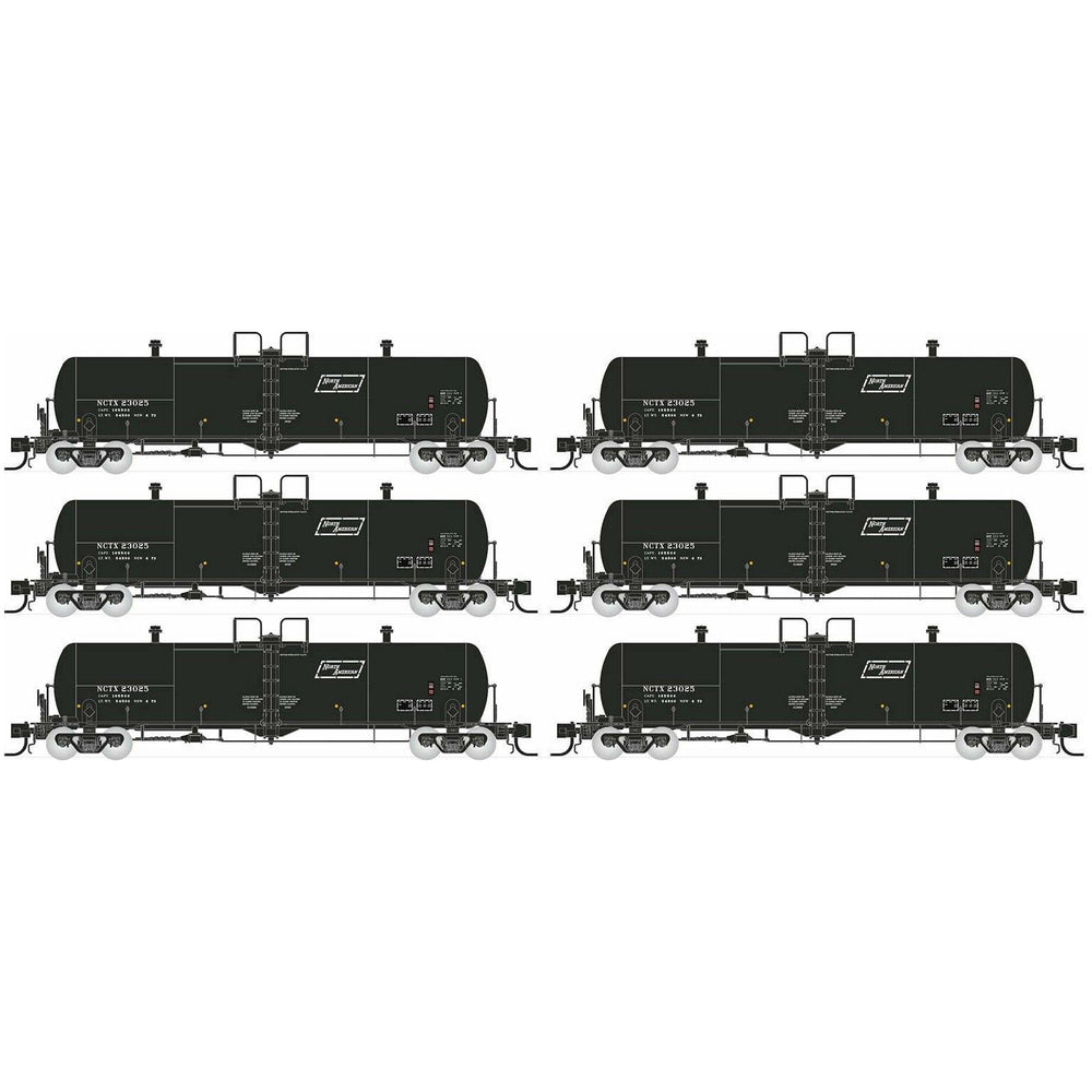 Rapido, 535008, N Scale, Procor 20K gal Tank Car, NCTX North American - 6-Pack #2