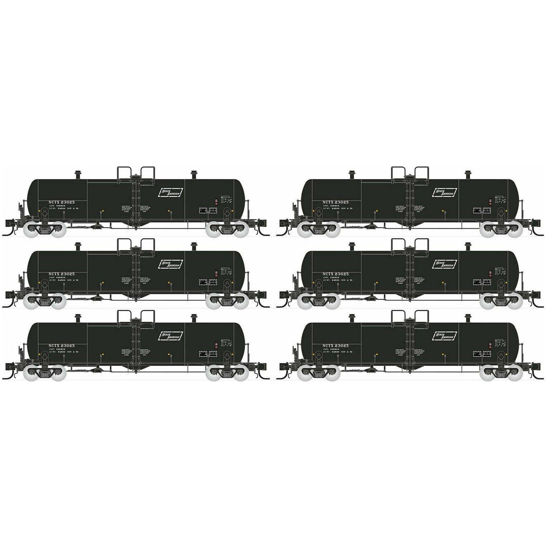 Rapido, 535008, N Scale, Procor 20K gal Tank Car, NCTX North American - 6-Pack #2