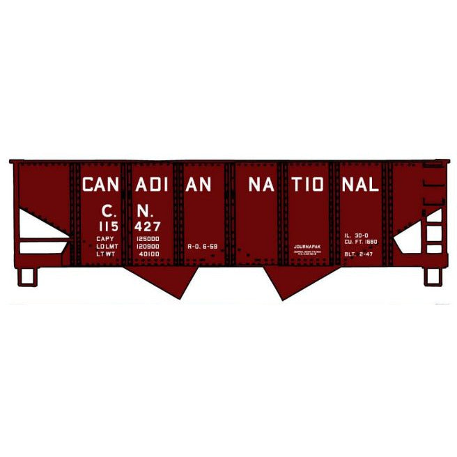 Accurail, HO Scale, 81451, Twin Hopper Car Kit, Canadian National - Kit