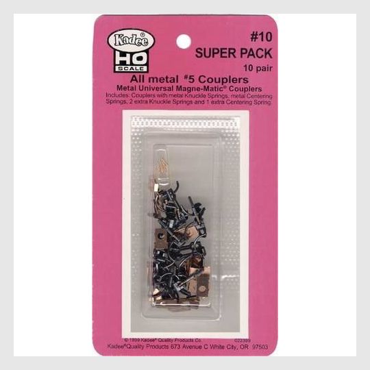 Kadee HO 10 Bulk Pack No. 5 Couplers (10 pair)