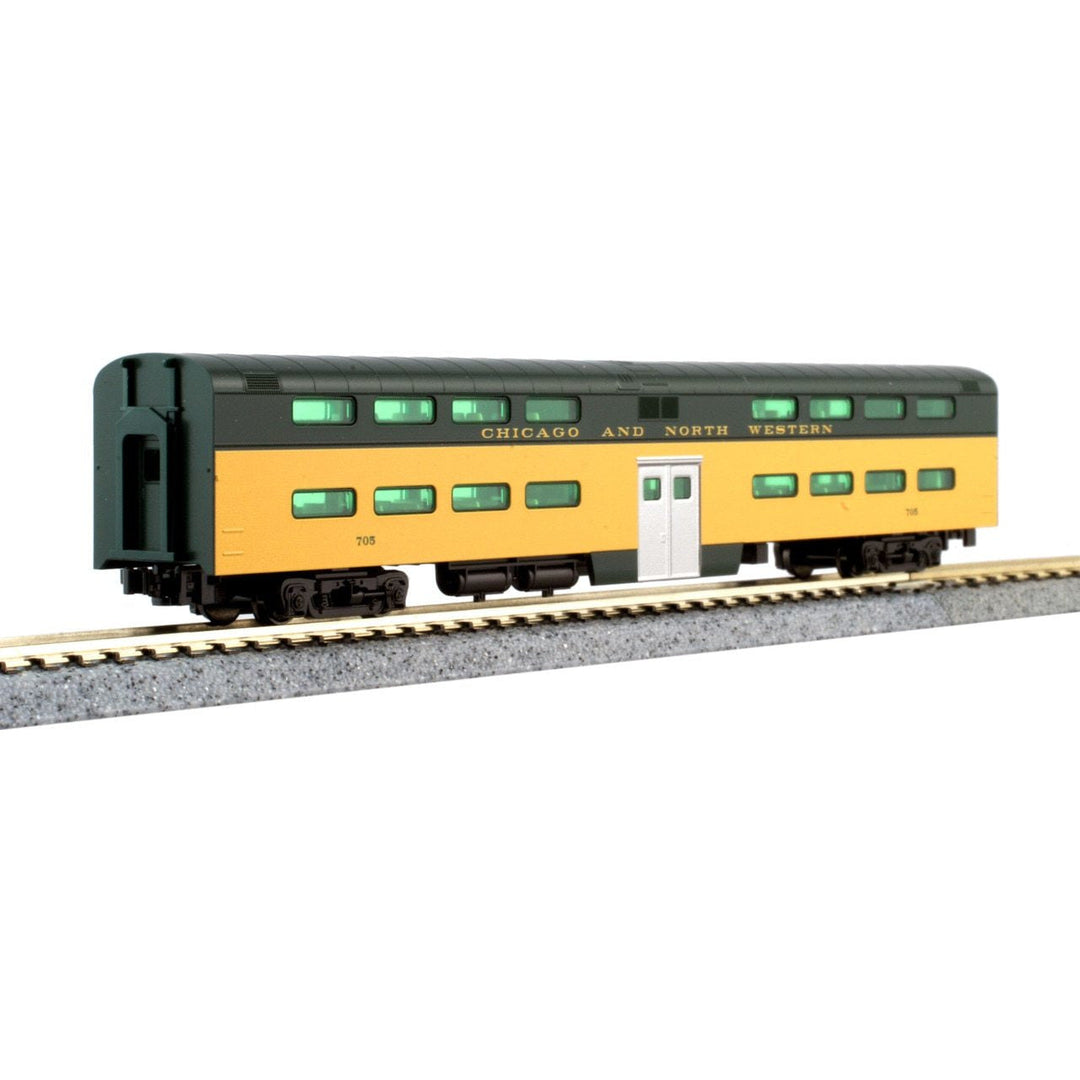 Kato, N Scale, 106-104, EMD E8A and Pullman Bi-Level "400" Train, Chicago and North Western (6-Unit Set)