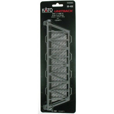 Kato, N Scale, 20-432, Unitrack, 9-3/4" Truss Bridge, Gray