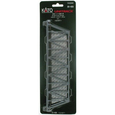 Kato, N Scale, 20-433, Unitrack, 9-3/4" Truss Bridge, Silver