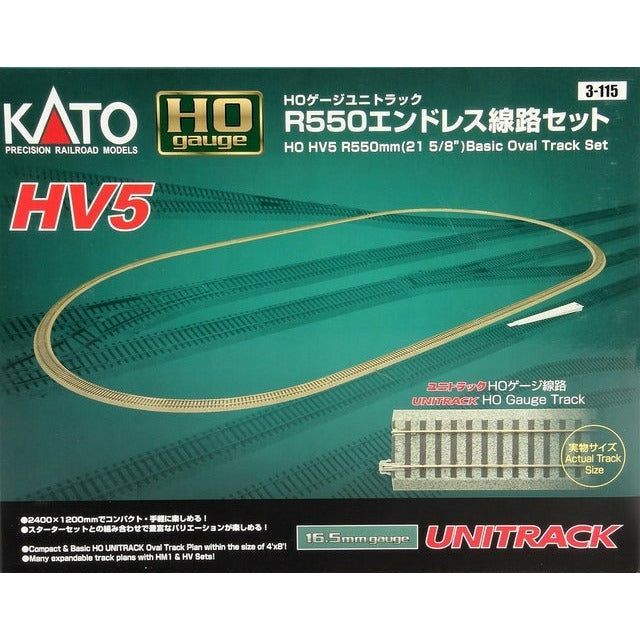 Kato, HO Scale, 3-115, HV-5 R550mm Basic Oval Track Set