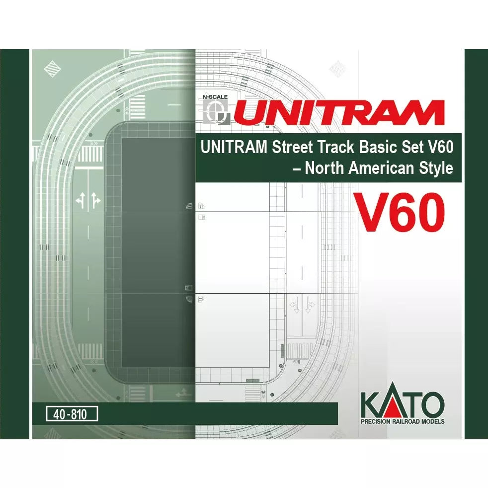 Kato, N Scale, 40-810, V60 Unitram Street Track Basic Set V60, North American Style
