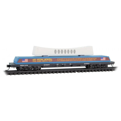 Micro-Trains, N Scale, 13700073, 68' Flat Car, Pearl Harbor Memorial, #12741