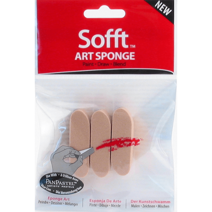 PanPastel 61021, Sofft Art Sponge, Round-Shape Bars (3)