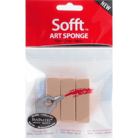 PanPastel 61022, Sofft Art Sponge, Round-Shape Bars (3)