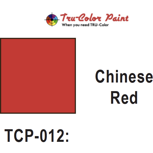Tru-Color Paint, TCP-012, Airbrush Ready, Chinese Red, 1 oz