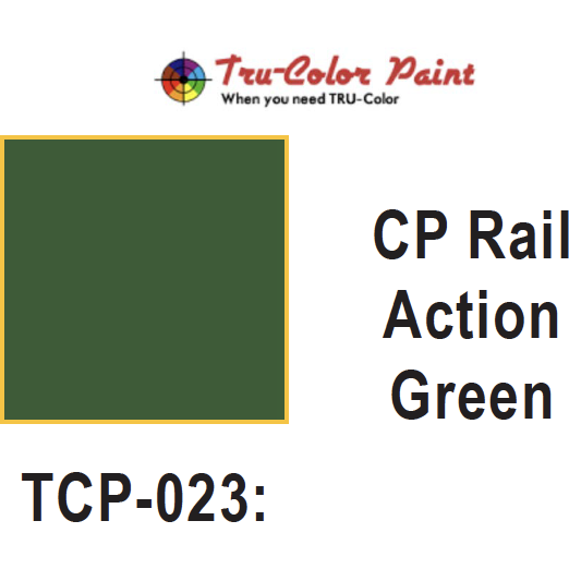 Tru-Color Paint, TCP-023, Airbrush Ready, CP Rail Action Green, 1 oz