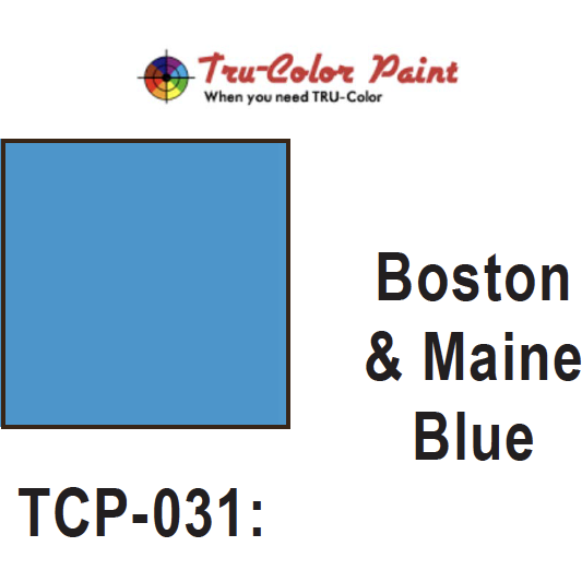 Tru-Color Paint, TCP-031, Airbrush Ready, Boston & Maine Blue, 1 oz