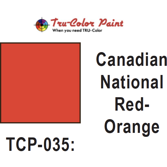 Tru-Color Paint, TCP-035, Airbrush Ready, Canadian National Red/Orange, 1 oz