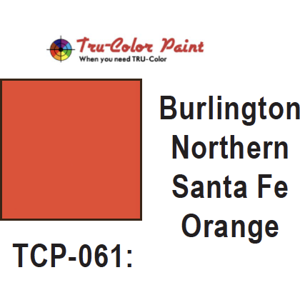 Tru-Color Paint, TCP-061, Airbrush Ready, BNSF Orange, 1 oz