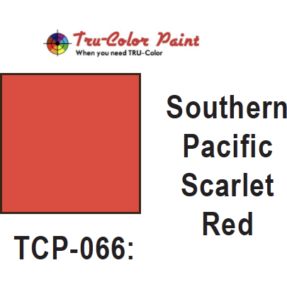 Tru-Color Paint, TCP-066, Airbrush Ready, Southern Pacific, Scarlet Red, 1 oz