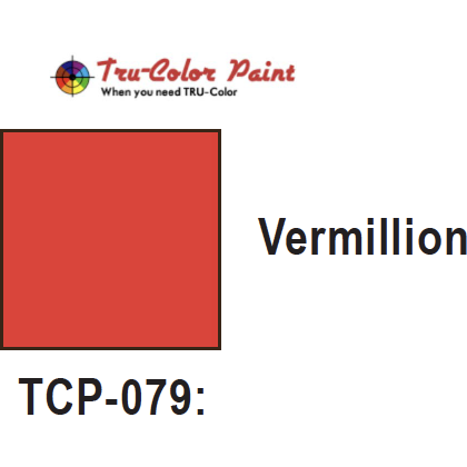 Tru-Color Paint, TCP-079, Airbrush Ready, Vermillion, 1 oz