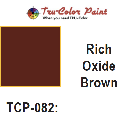 Tru-Color Paint, TCP-082, Airbrush Ready, Rich Oxide Brown, 1 oz