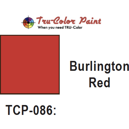Tru-Color Paint, TCP-086, Airbrush Ready, Burlington Red (CB&Q Red), 1 oz