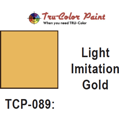Tru-Color Paint, TCP-089, Airbrush Ready, Light Imitation Gold, 1 oz