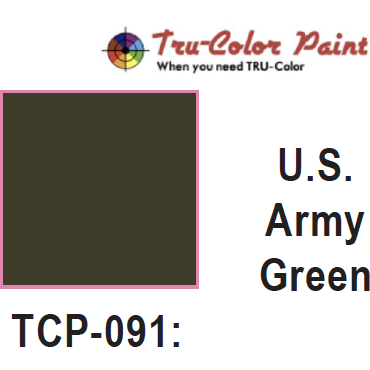 Tru-Color Paint, TCP-091, Air Brush Ready, US Army Green, 1 oz