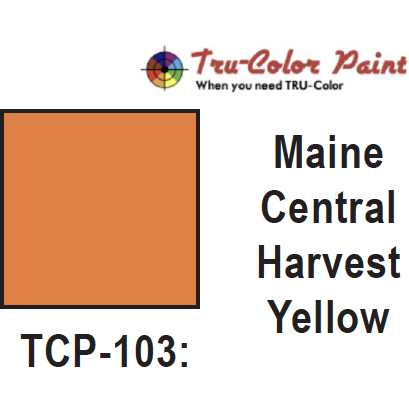 Tru-Color Paint, TCP-103, Airbrush Ready, Maine Central Harvest Yellow, 1 oz