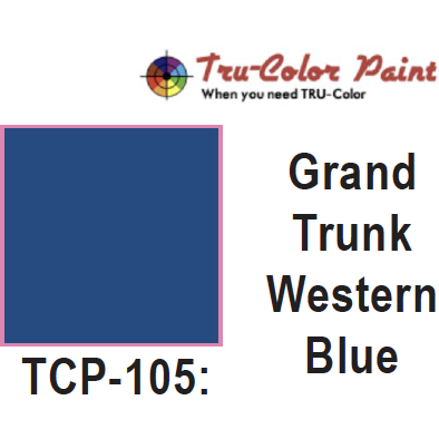 Tru-Color Paint, TCP-105, Airbrush Ready, Grand Trunk Western Blue, 1 oz