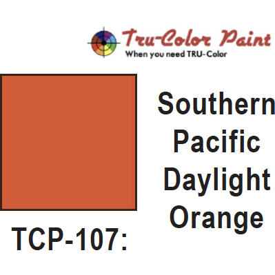 Tru-Color Paint, TCP-107, Airbrush Ready, Southern Pacific Daylight Orange, 1 oz