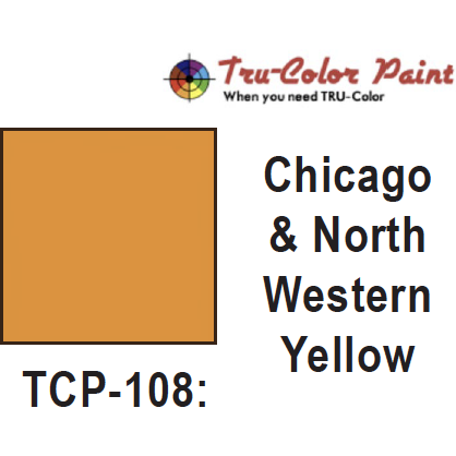 Tru-Color Paint, TCP-108, Airbrush Ready, Chicago & North Western Yellow, 1 oz
