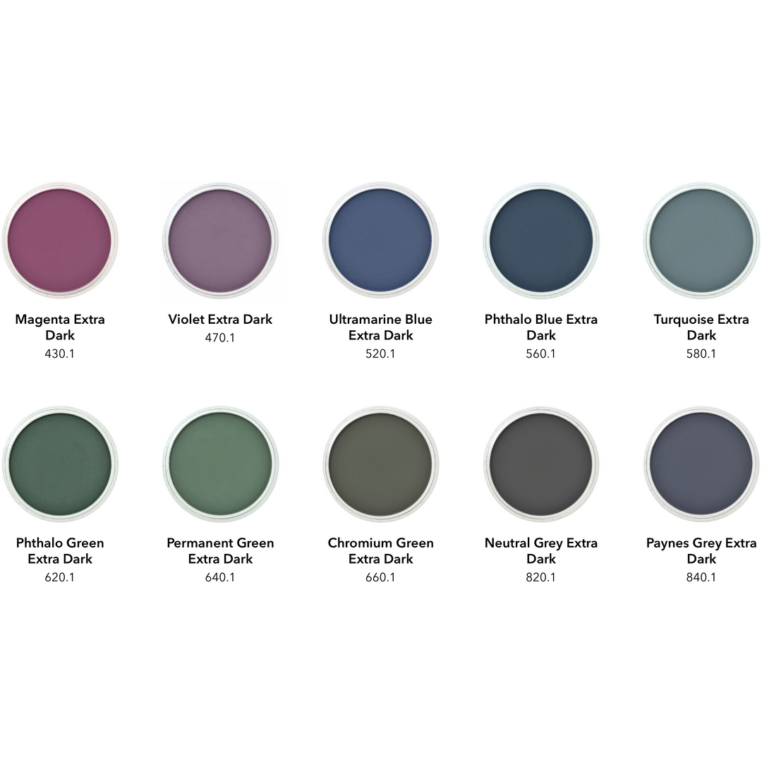 PanPastel, 30106, Extra Dark Shades, (10 Colors), Plus Sofft Tools