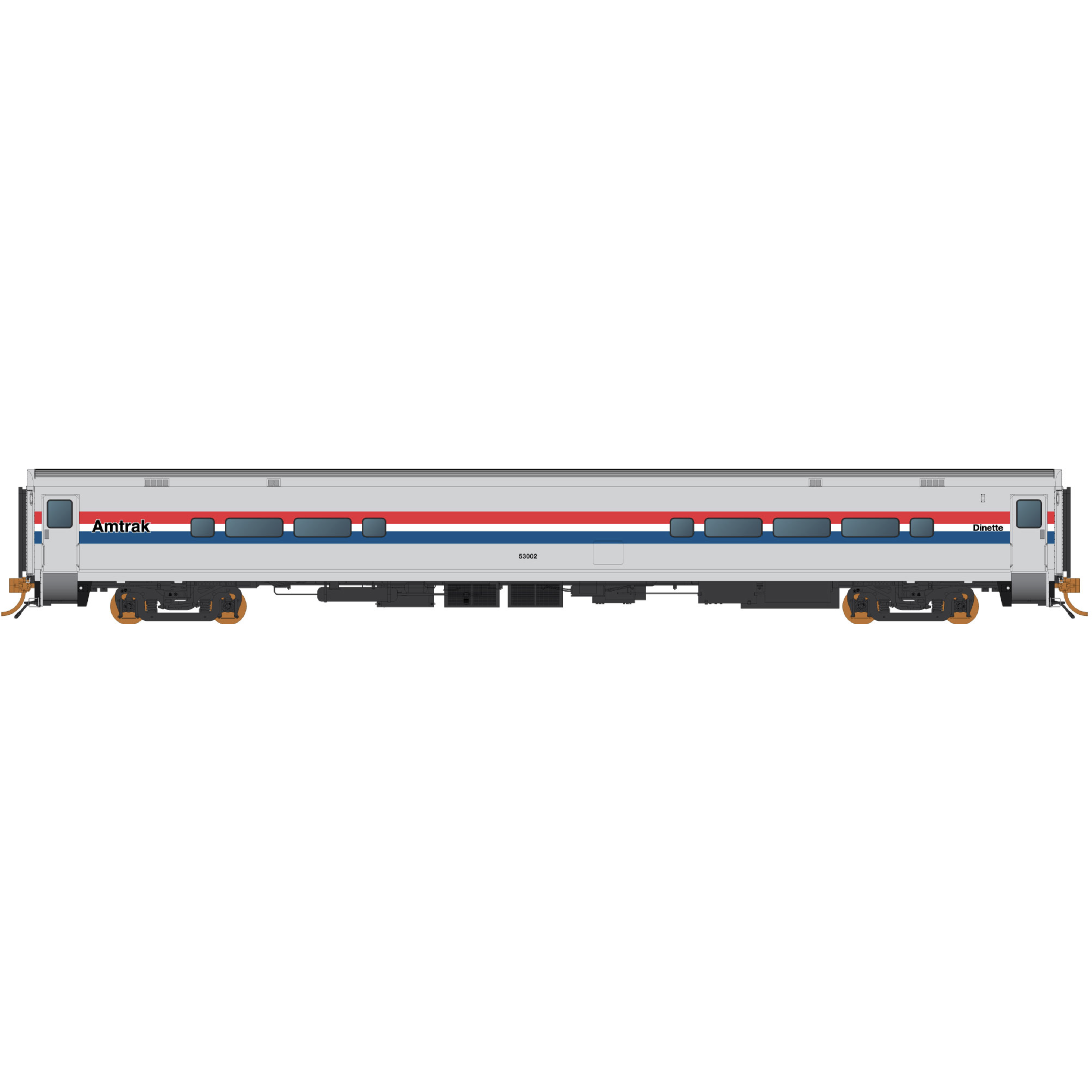 Rapido, N Scale, 528024, Horizon Dinette, Amtrak, Phase III Wide Stripe, #53501