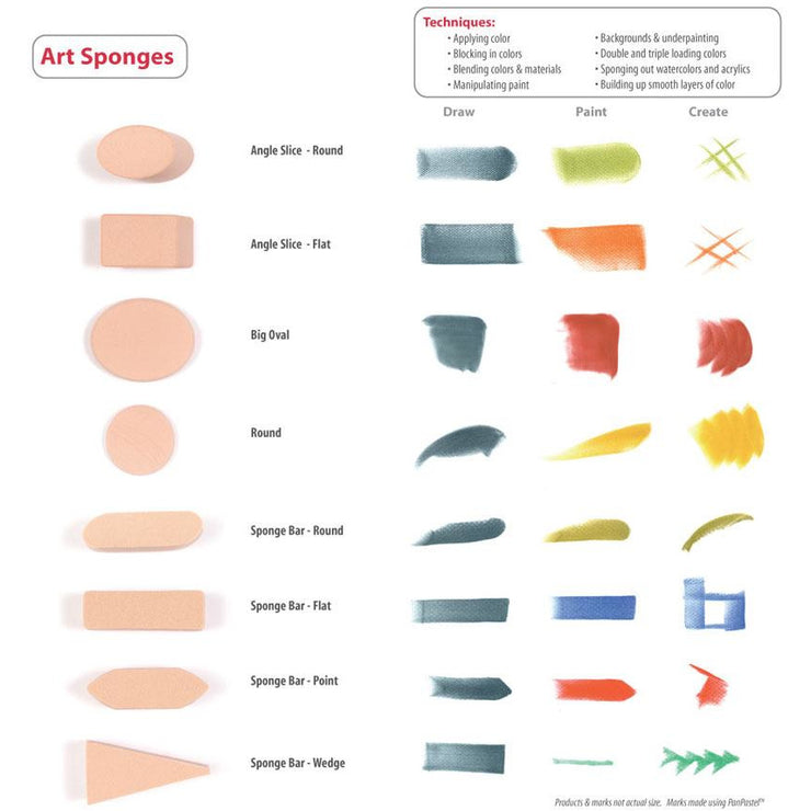 Sofft Art Sponges are made with our semi-absorbent micropore sponge material. Each sponge has a unique shape and size, designed specifically for artists and crafters.