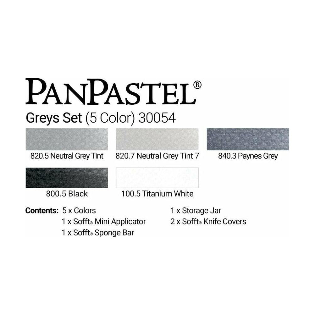 PanPastel, 30054, Greys, 5 Colors, + Sofft Tools