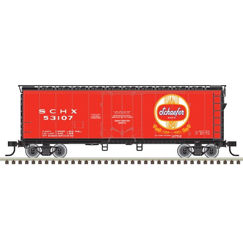 Atlas, HO Scale, 20006338, 40' Plug Door Box Car, Schaefer, #53123