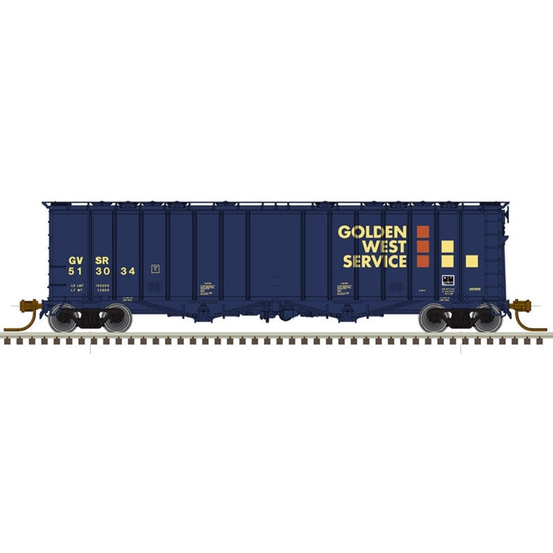 Atlas Master Line, N Scale, 50005818, 4180 Airslide Covered Hopper, Golden West Service, #513050