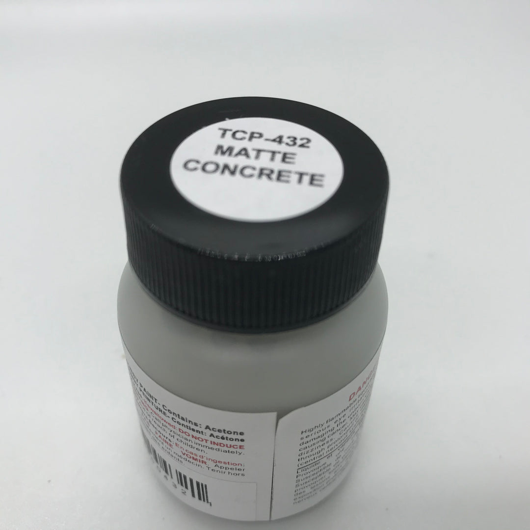 Tru-Color Paint, TCP-432, Air Brush Ready, MATTE-Concrete, 1 oz