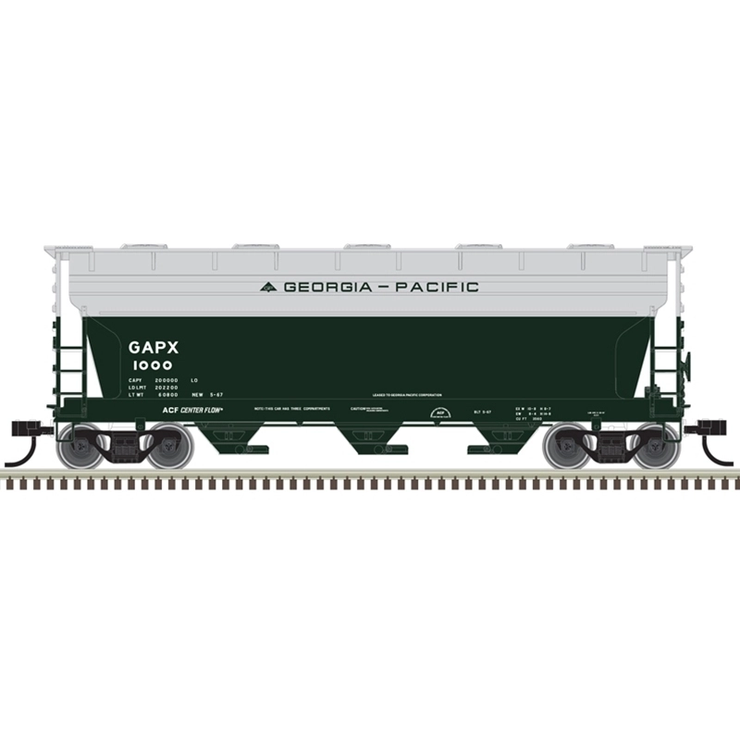 Atlas Trainman, HO Scale, 20006503, 3560 Covered Hopper, Georgia Pacific, #1001