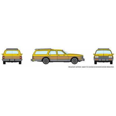 Rapido, HO Scale, 800004, Chevrolet Caprice Wagon, Yellow Woodie