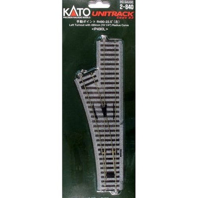 Kato, HO Scale, 2-840, Unitrack, #4, Manual Left Turnout