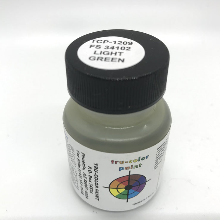 Tru-Color Paint, TCP-1209, Air Brush Ready, FS 34102 Light Green, 1 oz
