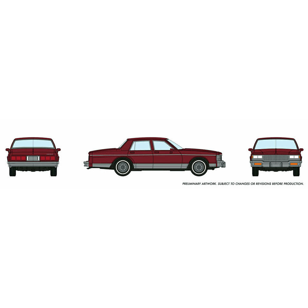 Rapido, HO Scale, 800001, Chevrolet Caprice Sedan, Dark Red