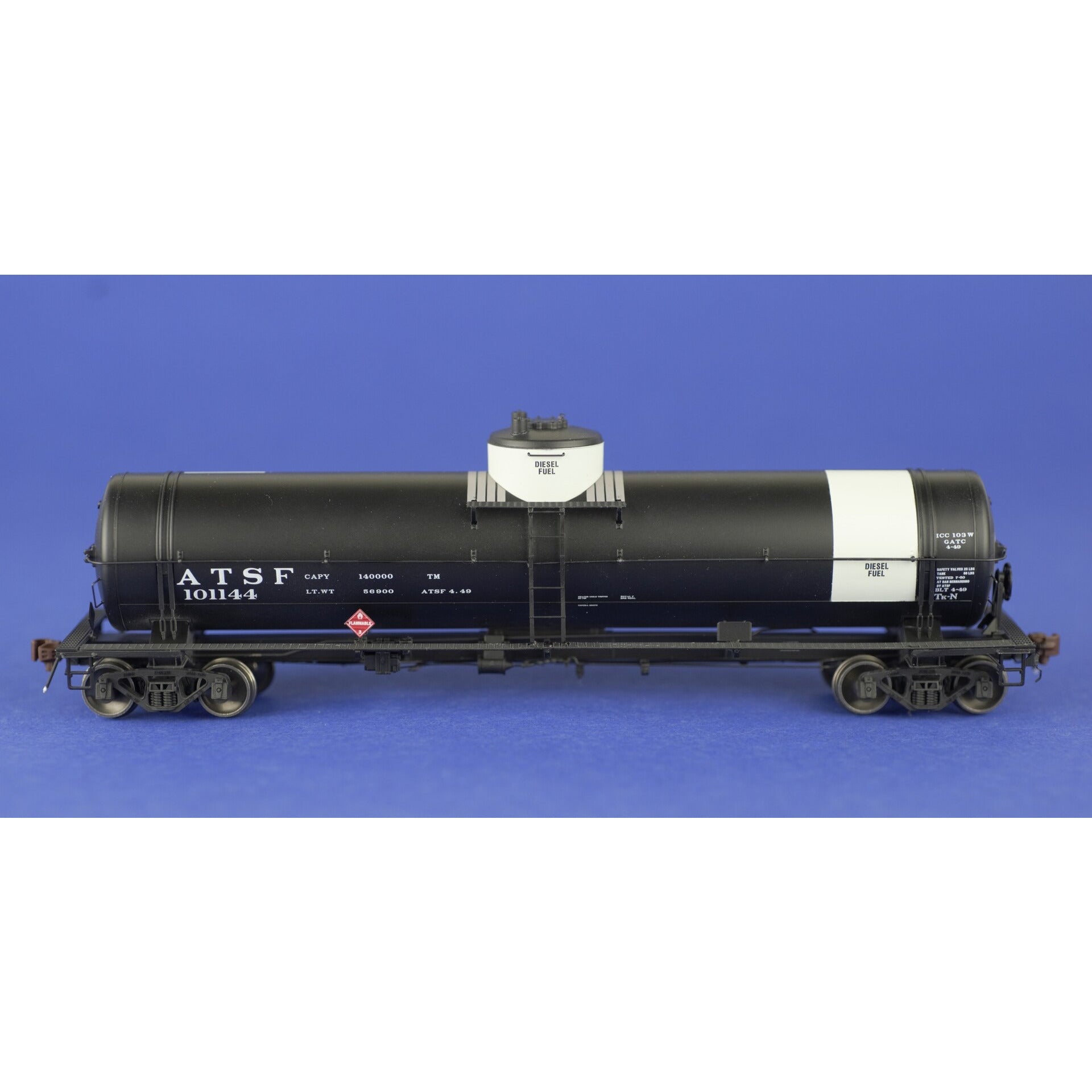 American Limited, HO Scale, 1847, GATC Welded Tank Car, Santa Fe, #101144
