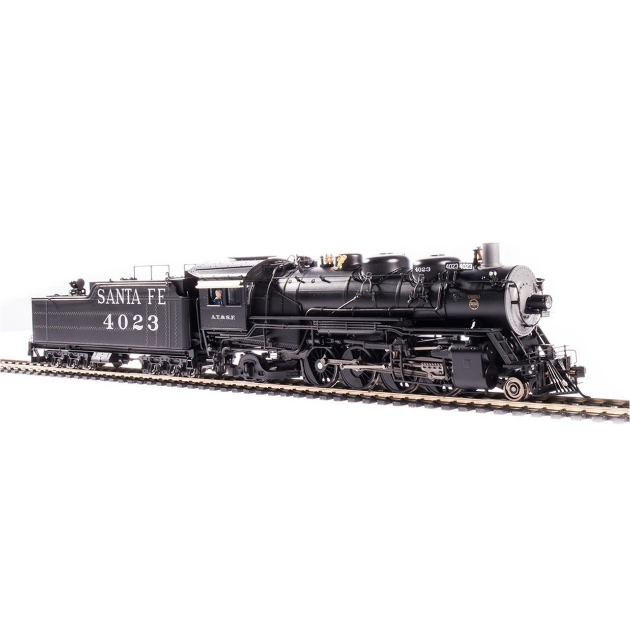 Broadway Limited, HO Scale,  4765, 4000 Class 2-8-2, Atchison Topeka and Santa Fe, #4023