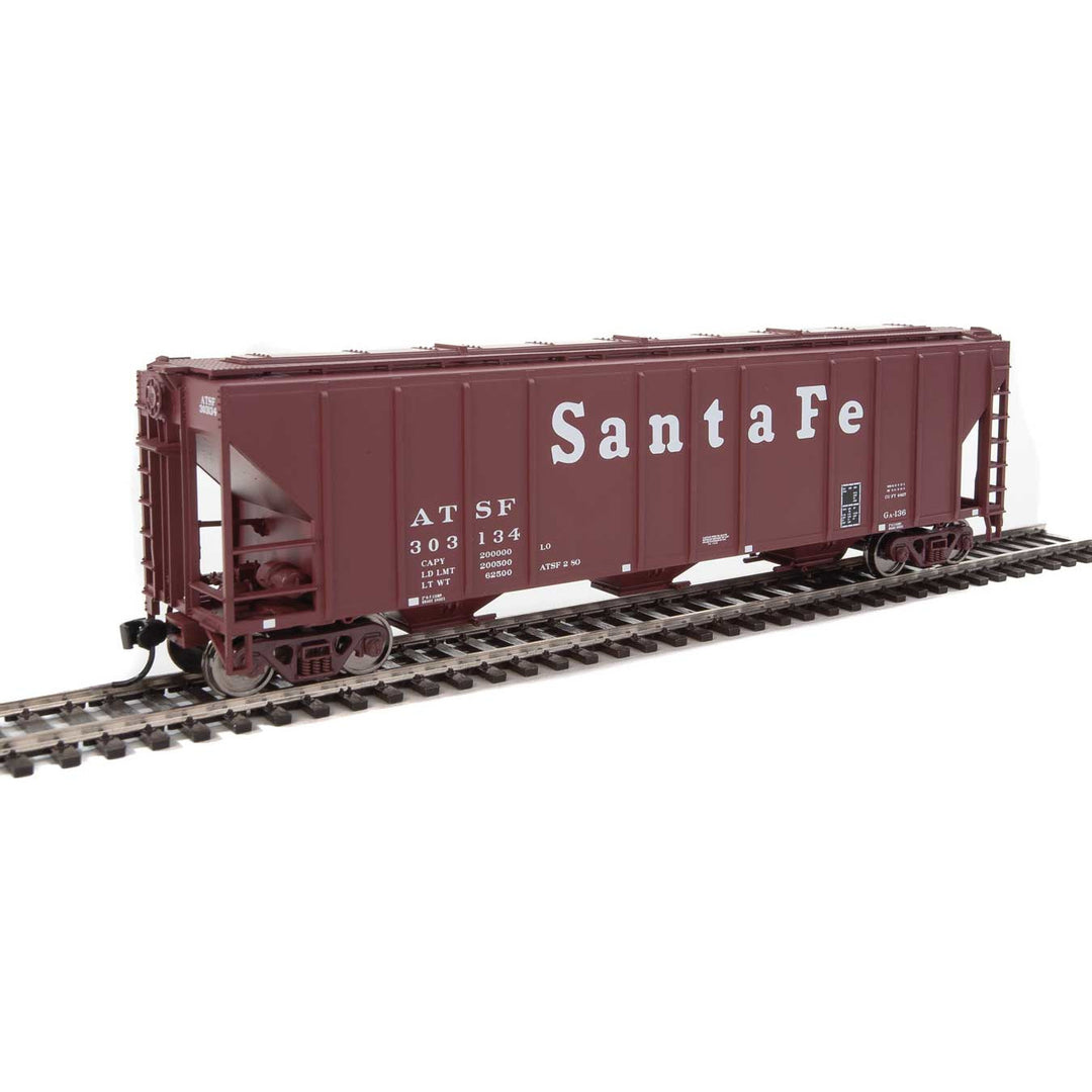 Walthers Mainline, 910-7254, HO Scale, 54' Pullman-Standard 4427 CD Covered Hopper, Santa Fe, #302134