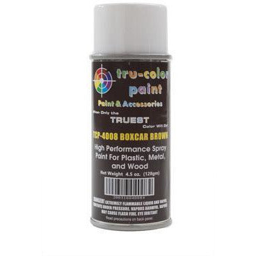 Tru-Color Paint, TCP-4008, Spray Paint, Boxcar Brown, 4.5 oz