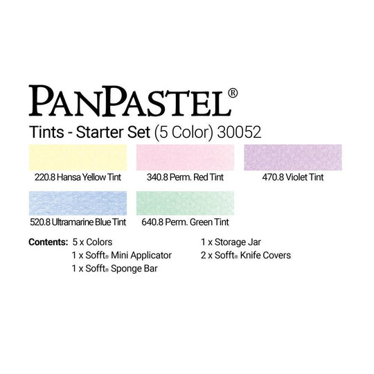 PanPastel, 30052, Starter Set - Tints, 5 Color Set, + Sofft Tools