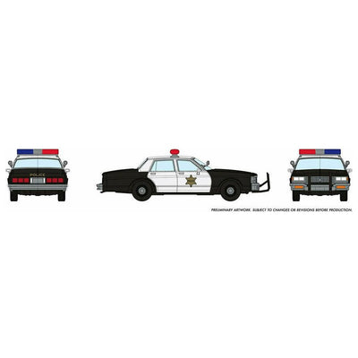 Rapido, HO Scale, 800010, Chevrolet Impala Sedan, Police (Black)