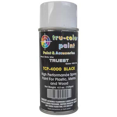 Tru-Color Paint, TCP-4000, Spray Paint, Black, 4.5 oz