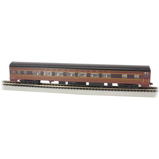 Bachmann, 14212, HO Scale, 85' Smooth Side Coach Car with Lighting, Pennsylvania Railroad, #4251