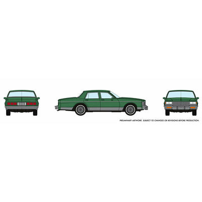 Rapido, HO Scale, 800002, Chevrolet Caprice Sedan, Green
