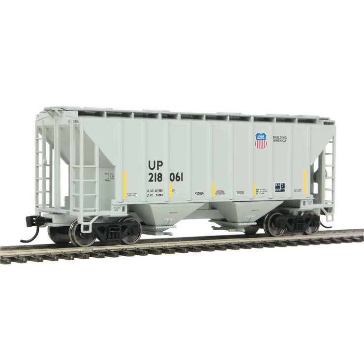 Walthers Mainline, HO Scale, 910-7968, 37' 2980 Cubic-Foot 2-Bay Covered Hopper, UP, #218061